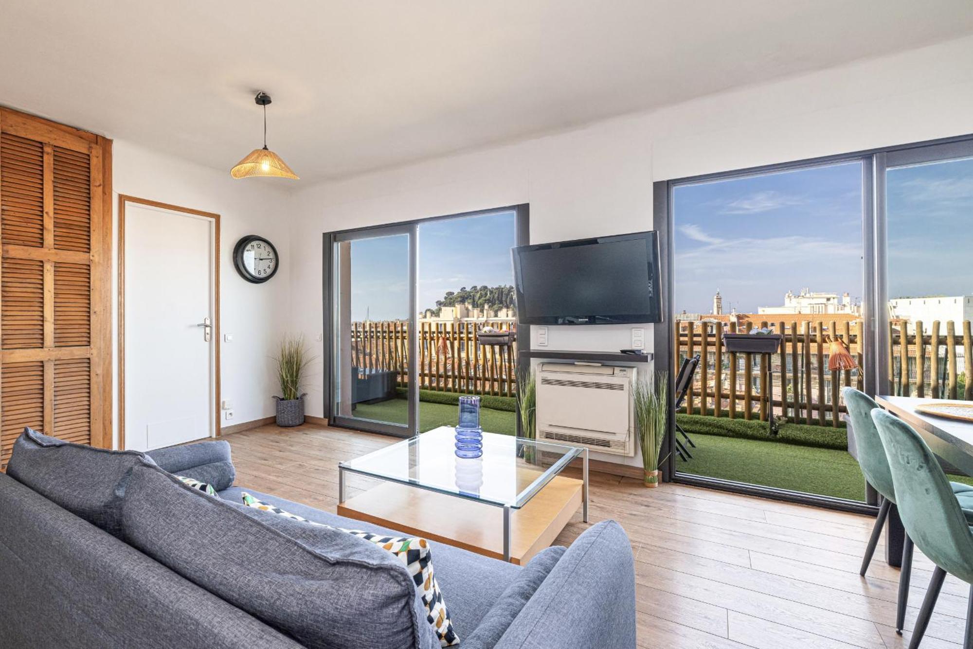 Open Sky Terrace Lage 1 Bdr & Parking * Nizza